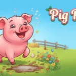 Funny pig laughing