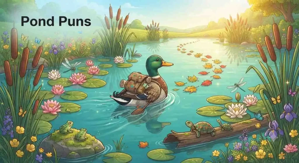 duck on pond