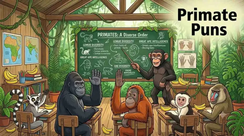 Clever primates in classroom
