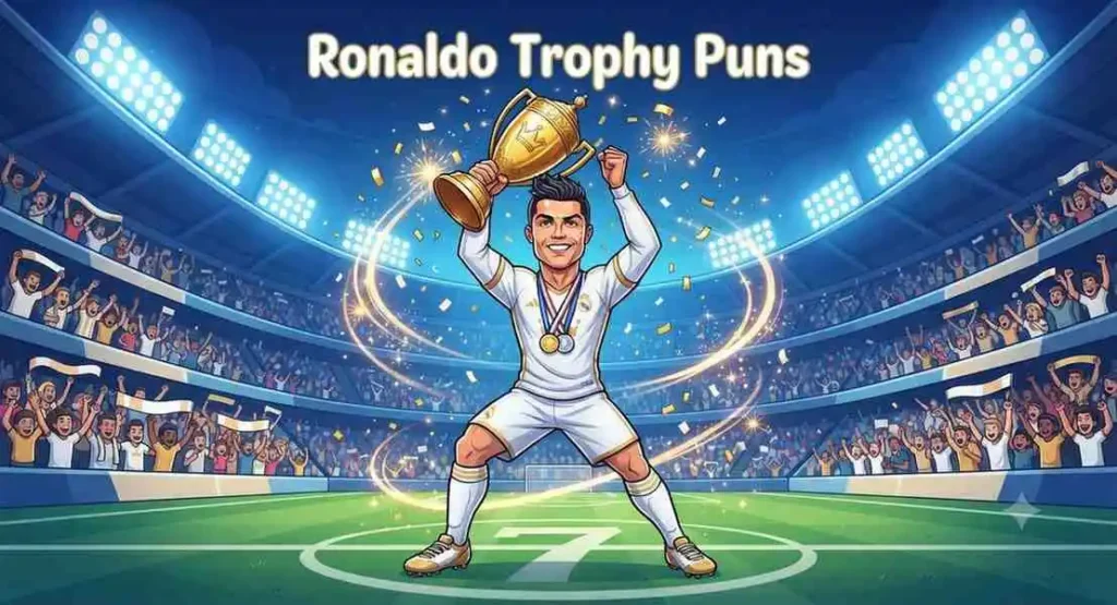 Ronaldo trophy celebration