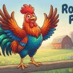 Funny rooster smiling
