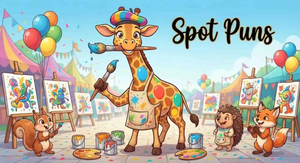 Playful spotted giraffe