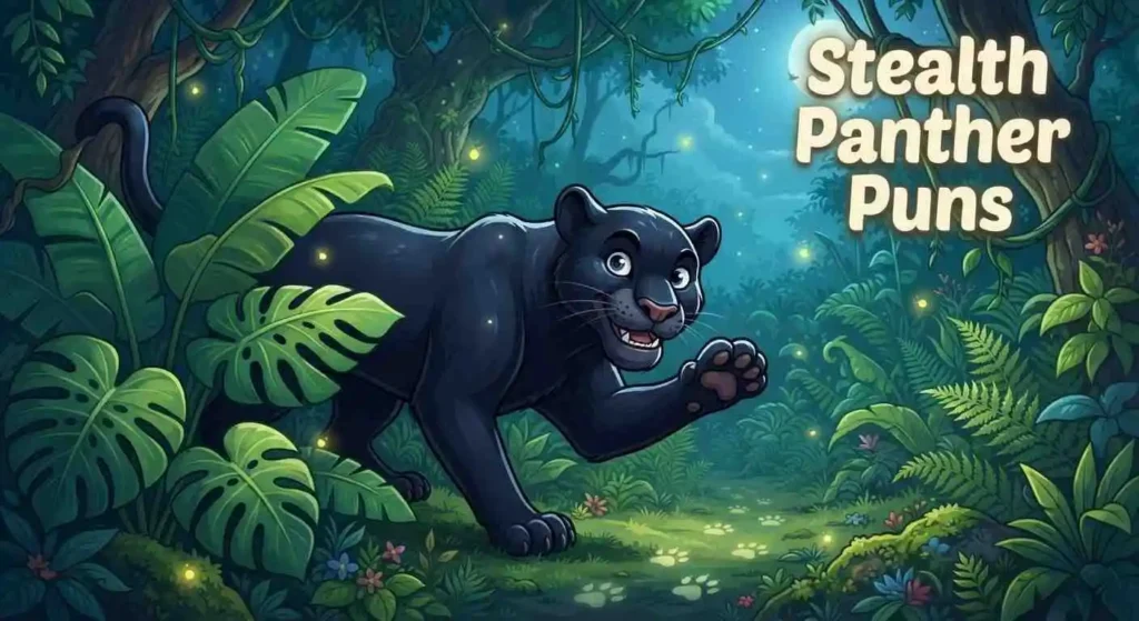 Sneaky panther hiding quietly