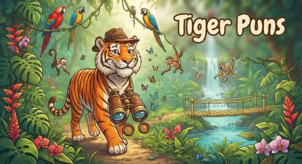 Funny jungle tiger