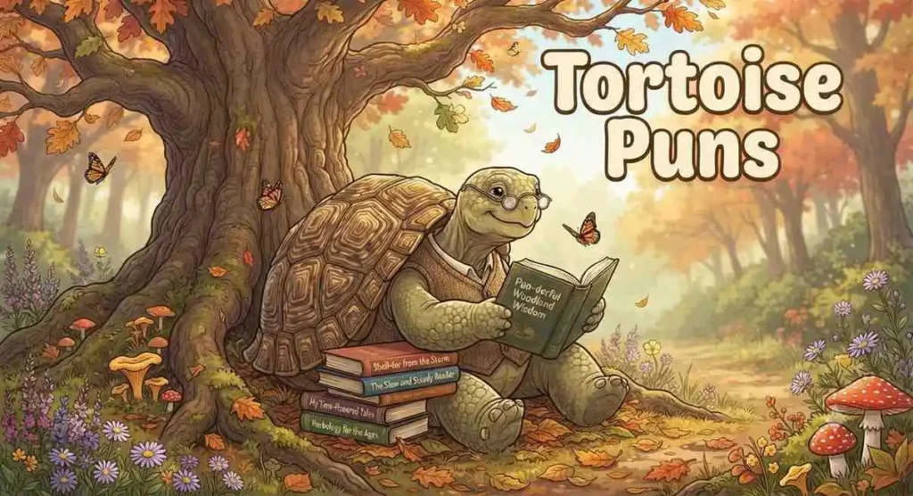 Wise tortoise wearing glasses
