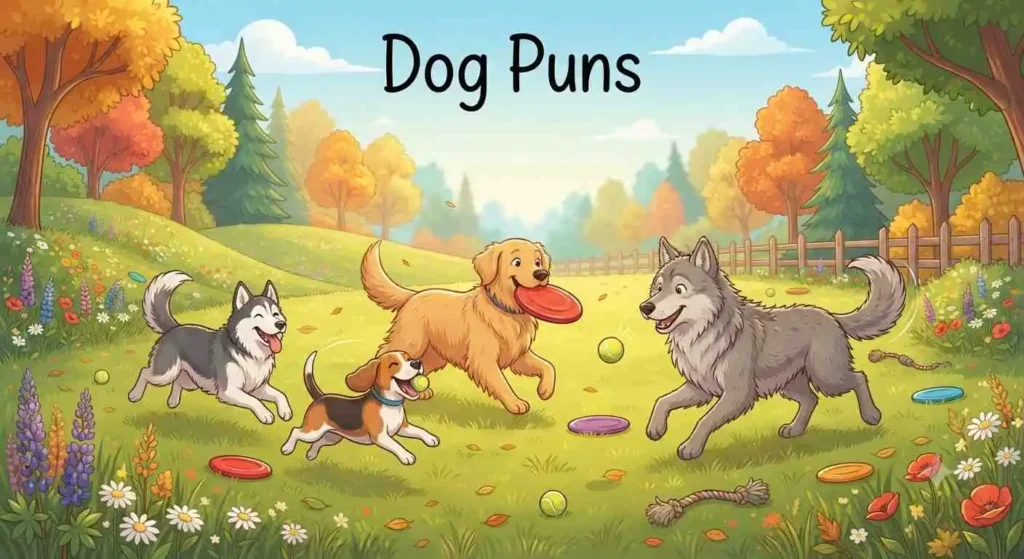 Friendly wolf with dogs