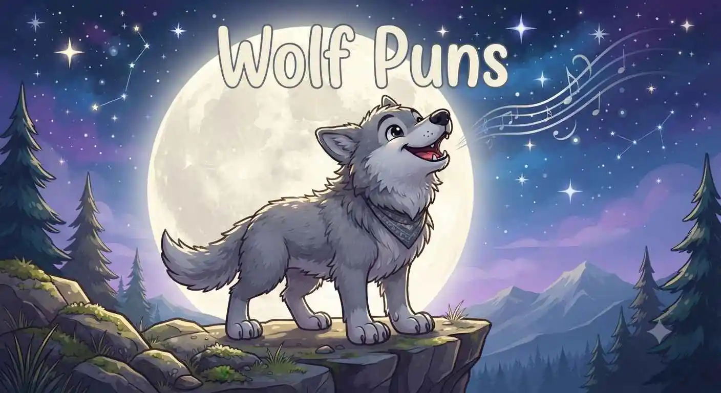 wolf howling happily