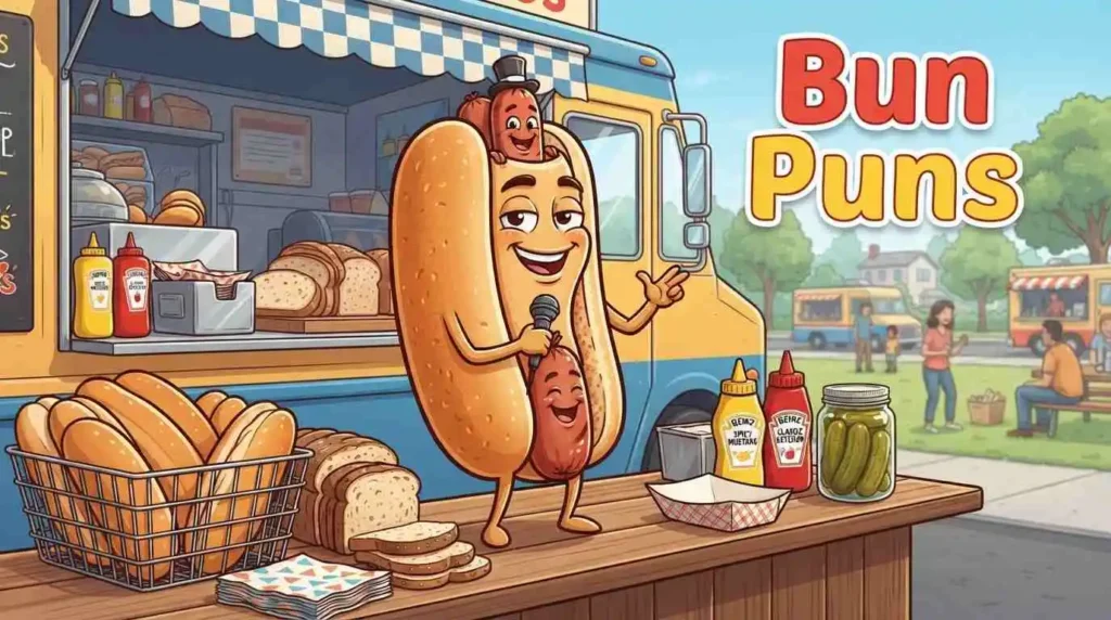 Funny hot dog bun scene