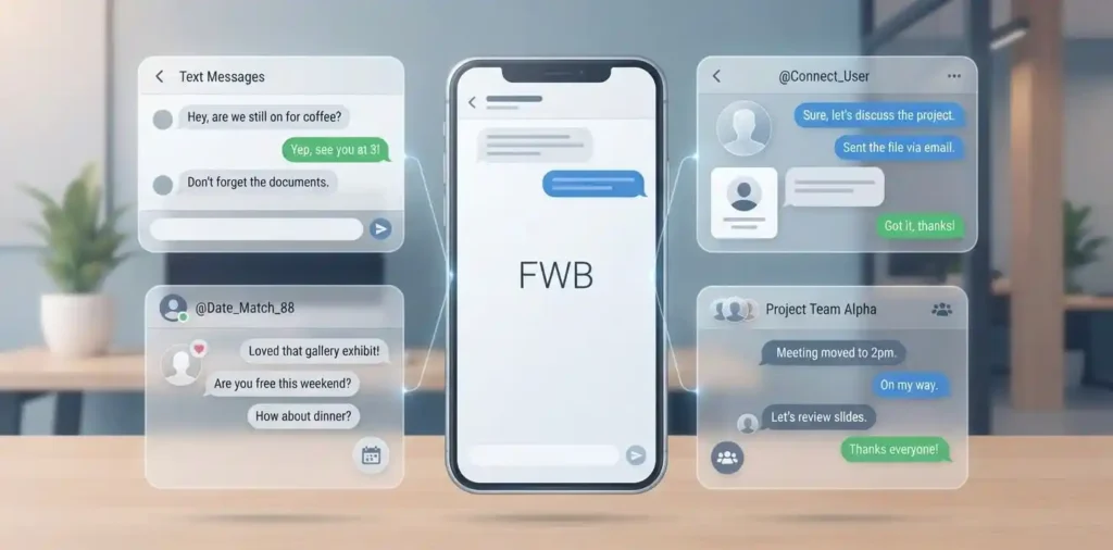 FWB across messaging contexts