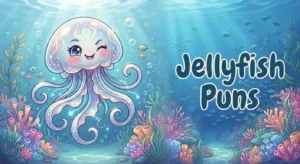 Funny jellyfish underwater