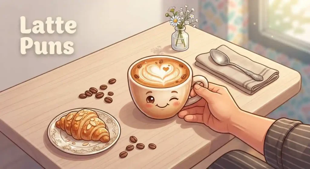 Cute latte art coffee