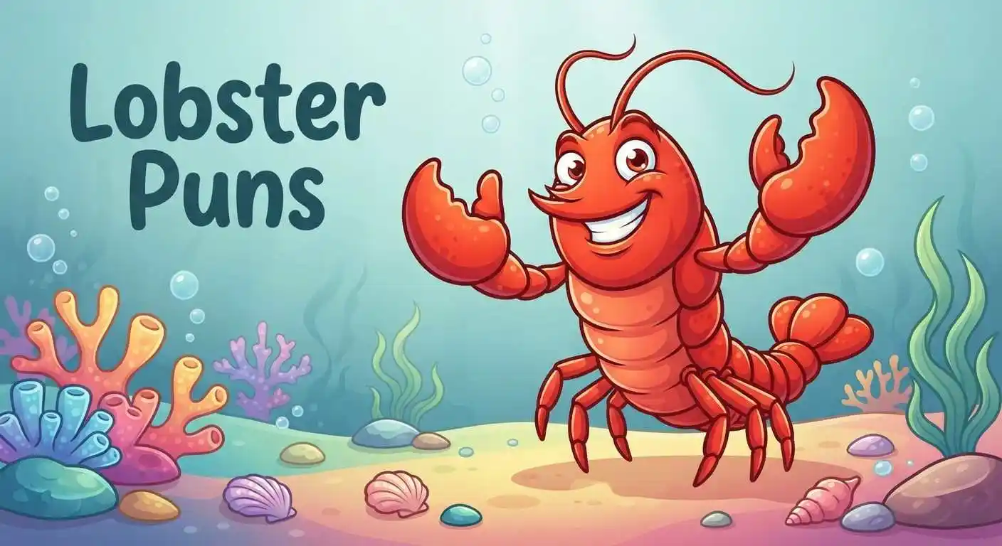 Funny lobster making claw pun