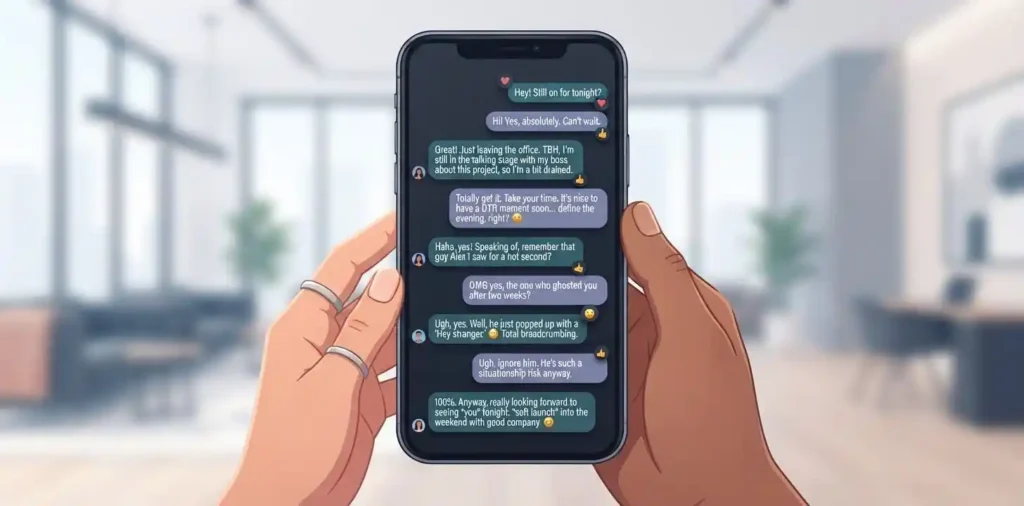 Relationship slang in real chats