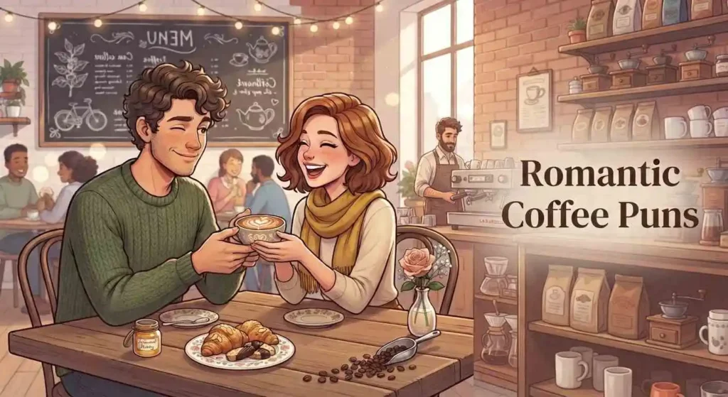 Romantic coffee moment together