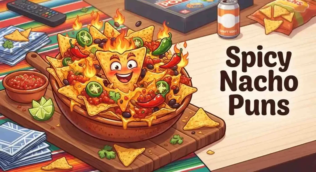 Spicy nachos with jalapeños