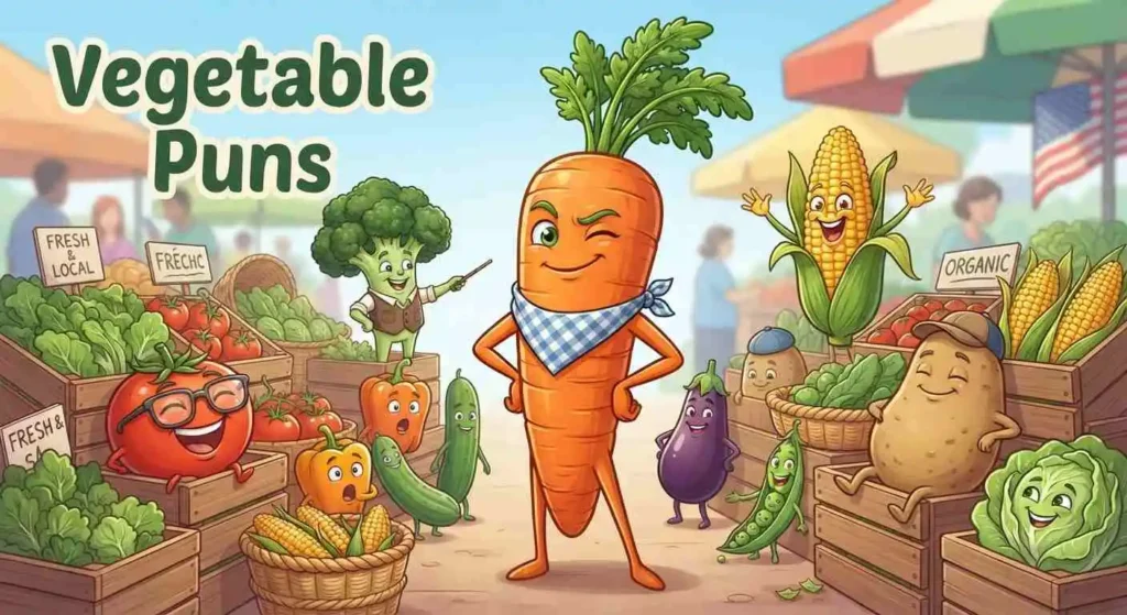 Funny vegetable characters together