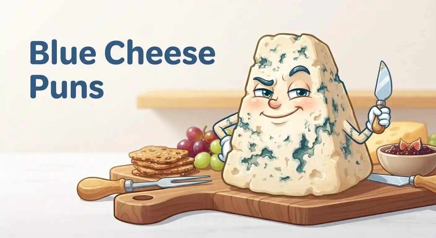 Blue cheese pun character