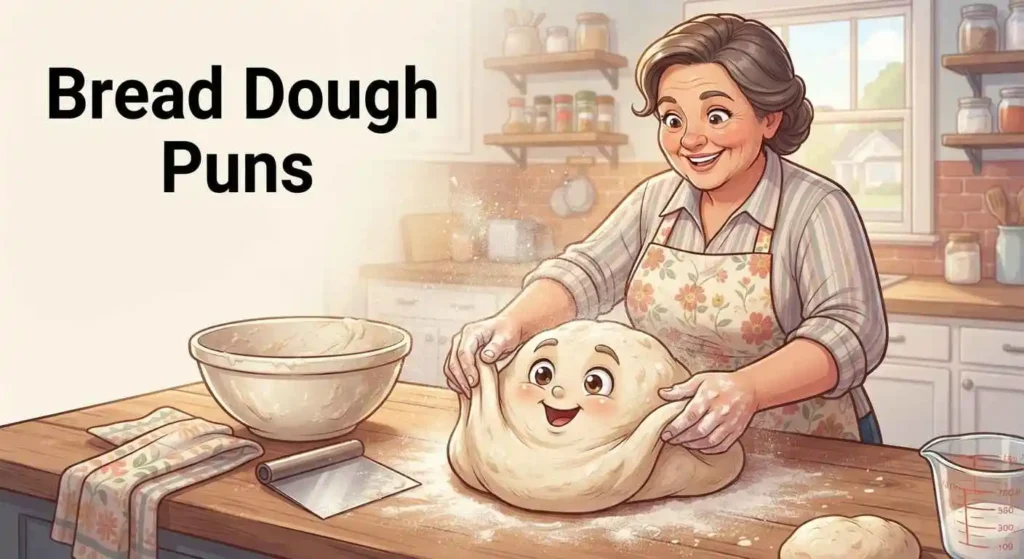 Playful bread dough baking