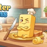Funny butter character
