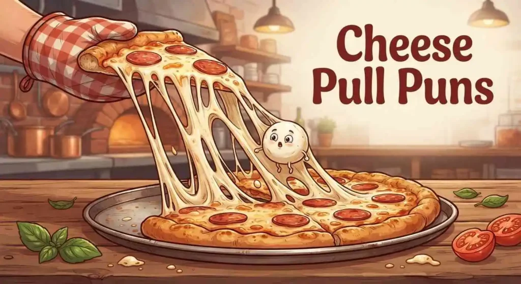 Stretchy mozzarella cheese pull