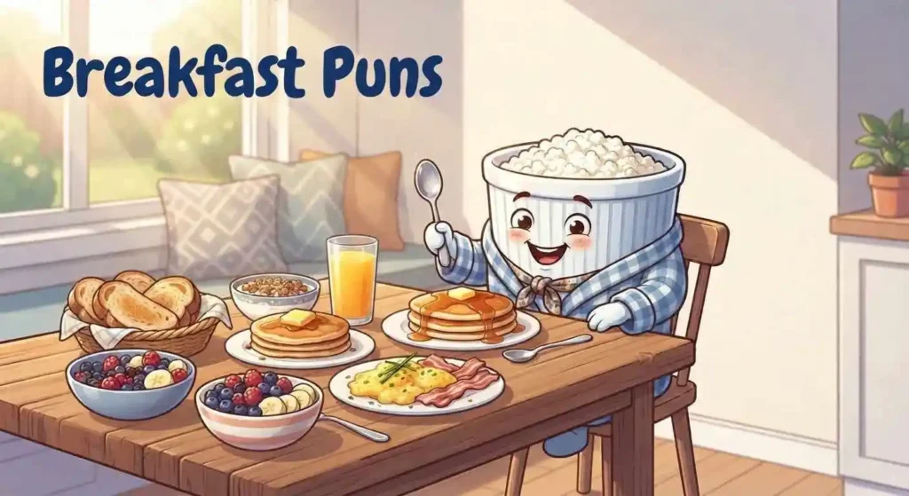 Funny cottage cheese breakfast