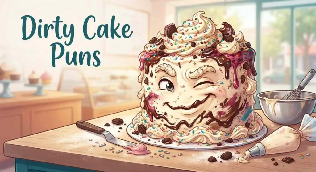 Cheeky cake with playful frosting