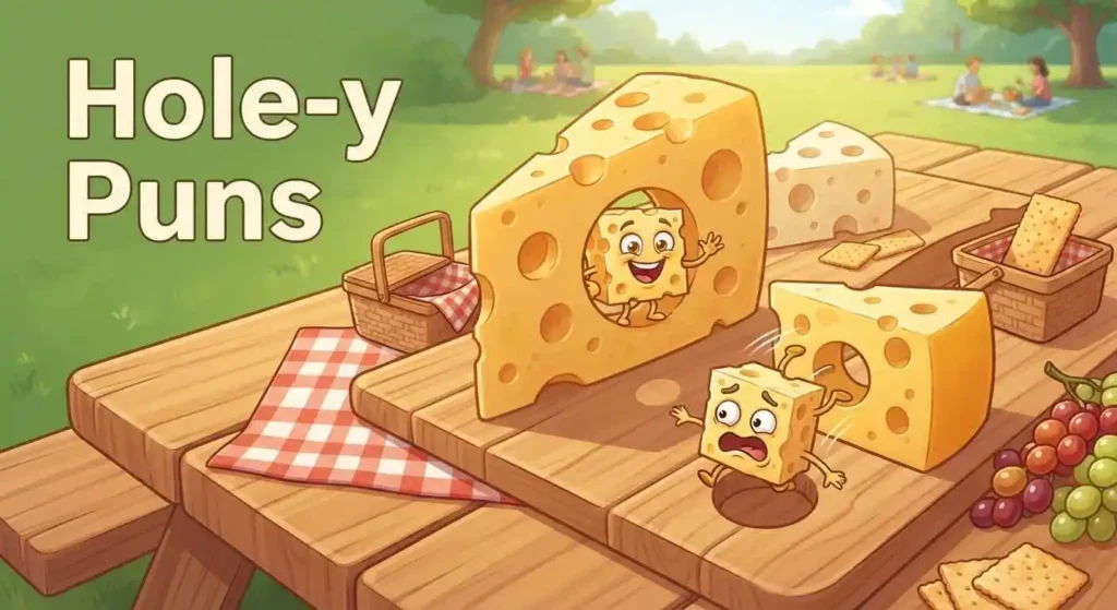 Funny cheese holes