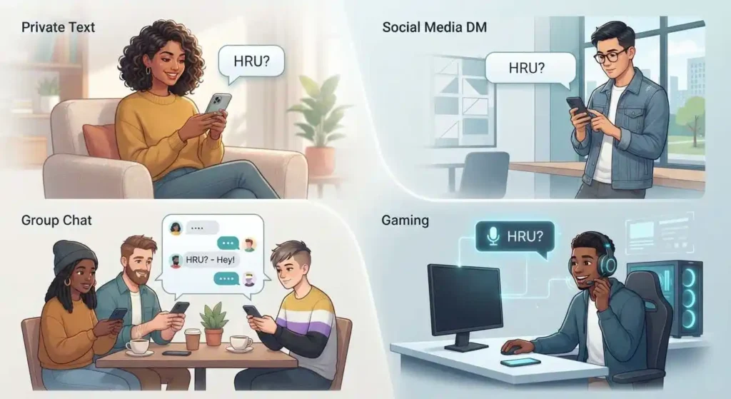 Adults using HRU in chats