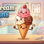 Colorful ice cream cone