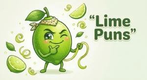 Funny lime with playful expression