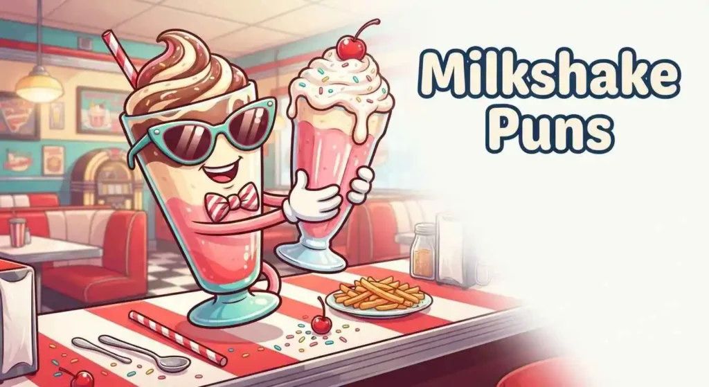 Funny milkshake with whipped cream