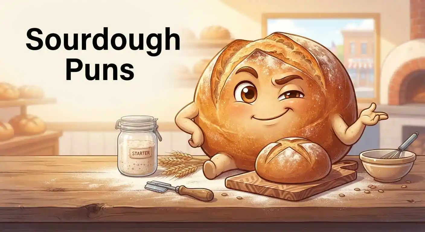 Funny sourdough bread character