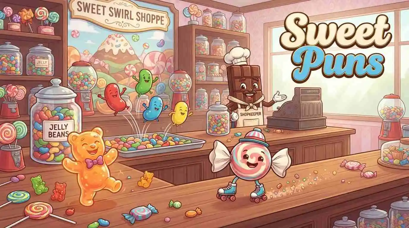 Funny sweet treats smiling