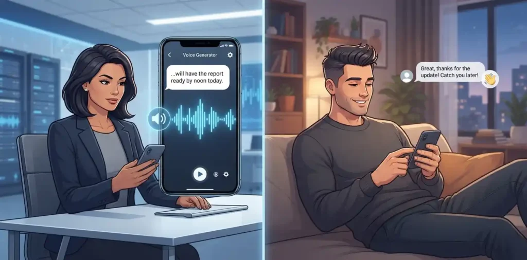 Comparison showing TTS as text-to-speech or a possible casual goodbye