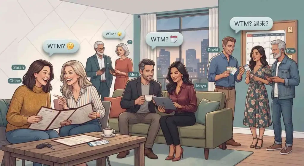 Three WTM meanings shown visually